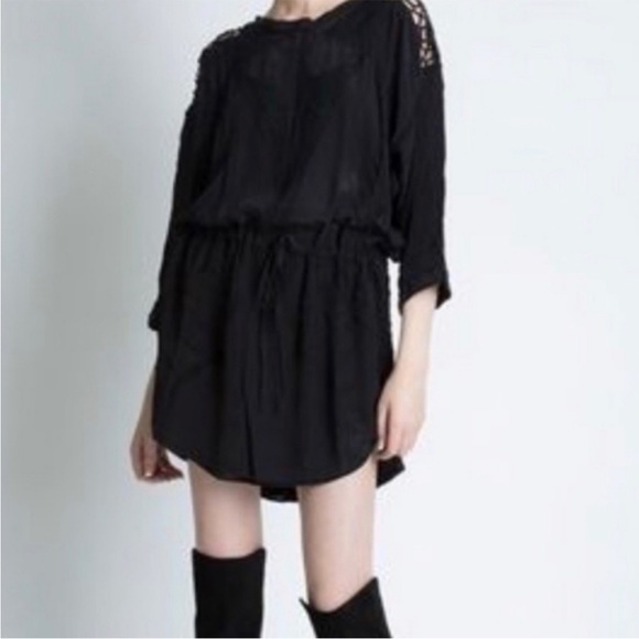 IRO Anita dress mini Embroidered Crepe de Chine - Picture 1 of 8